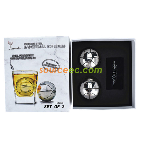 Customization Basketball-shaped Stainless Ice Cube Corporate Gifts