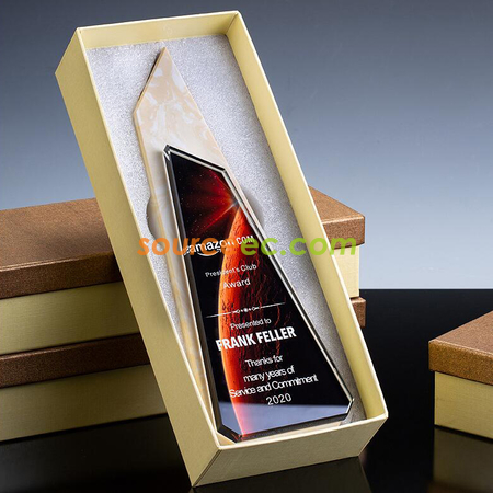Customization Solid Wood Crystal Trophy Corporate Gifts