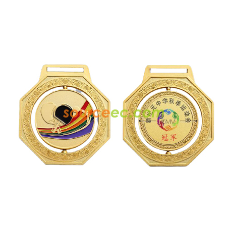 Rotating Table Tennis Medal