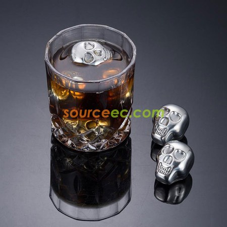 Customization Stainless Steel Skeleton Metal Ice Cubes Corporate Gifts