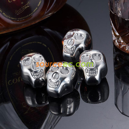 Customization Stainless Steel Skeleton Metal Ice Cubes Corporate Gifts