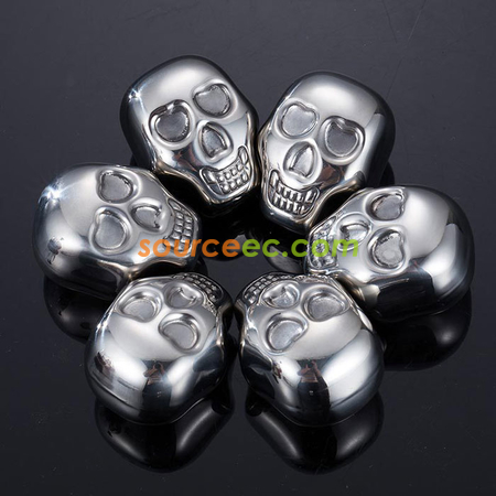 Customization Stainless Steel Skeleton Metal Ice Cubes Corporate Gifts