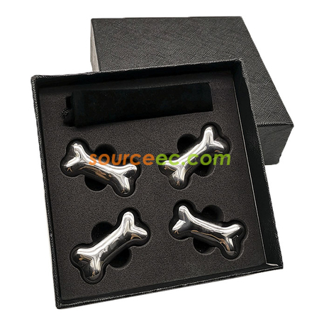 Customization Stainless Steel Bone Metal Ice Cubes Corporate Gifts