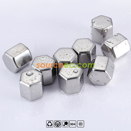 Customization Hexagon Metal Ice Cubes Corporate Gifts