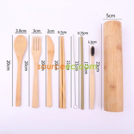 Customization Eco-friendly Tableware with Bamboo Tube Corporate Gifts