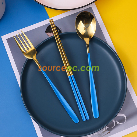 Customization Stainless Steel Tableware with Bag Corporate Gifts