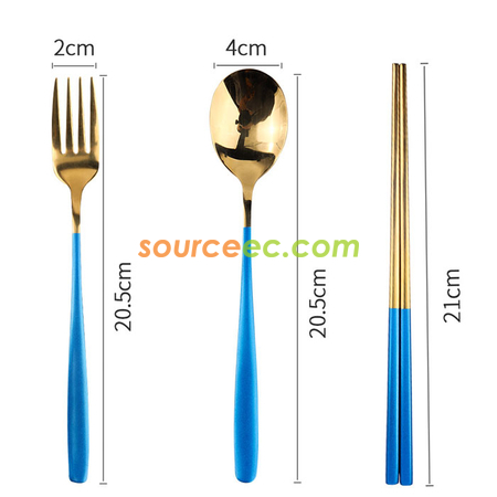 Customization Stainless Steel Tableware with Bag Corporate Gifts
