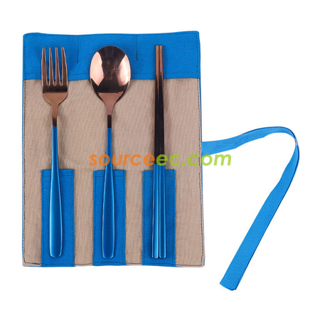 Customization Stainless Steel Tableware with Bag Corporate Gifts