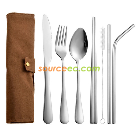 Customization Stainless Steel Tableware with Bag Corporate Gifts