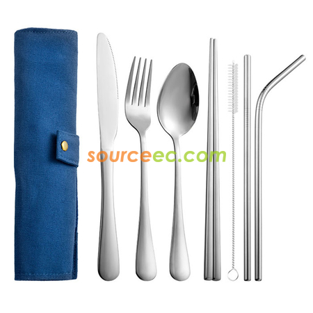Customization Stainless Steel Tableware with Bag Corporate Gifts