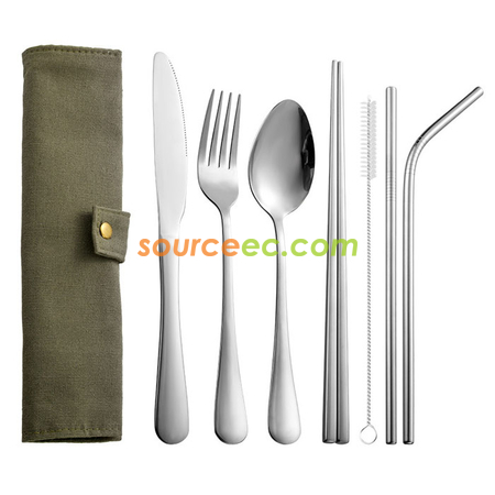 Customization Stainless Steel Tableware with Bag Corporate Gifts