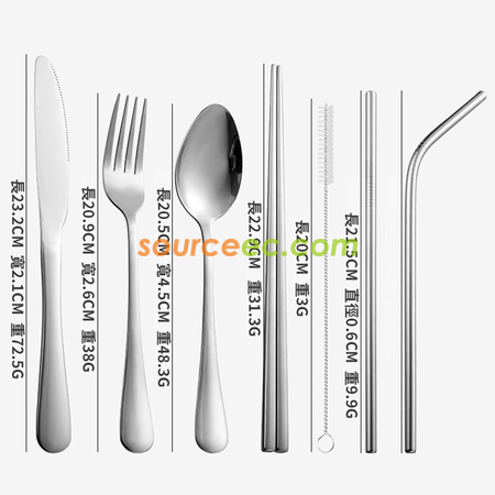 Customization Stainless Steel Tableware with Bag Corporate Gifts