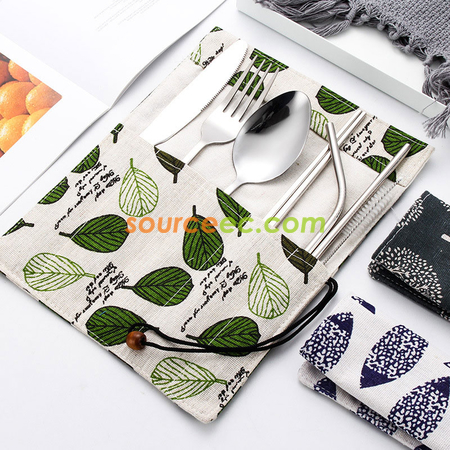 Customization Stainless Steel Tableware with Bag Corporate Gifts