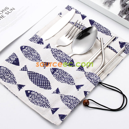 Customization Stainless Steel Tableware with Bag Corporate Gifts