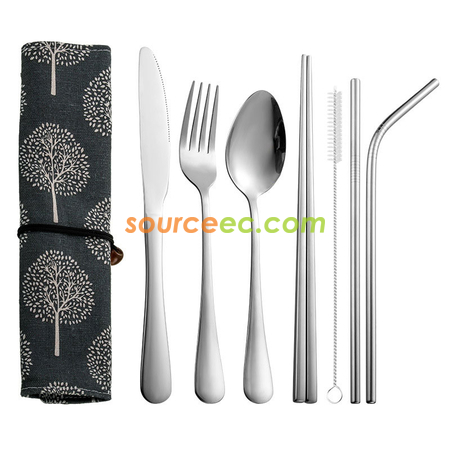 Customization Stainless Steel Tableware with Bag Corporate Gifts