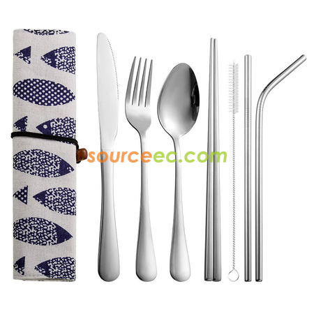 Customization Stainless Steel Tableware with Bag Corporate Gifts
