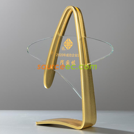 Customization Creative Gold/Silver/Bronze And Crystal Metal Trophy Corporate Gifts