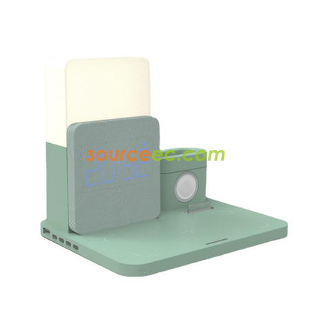 Customization Wireless Charger Three-In-One Lamp Clock (Mobile Phone + Watch + Earphone) Corporate Gifts