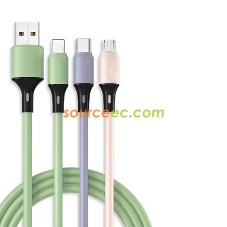 Customization Silicone Three In One Charging Line Corporate Gifts