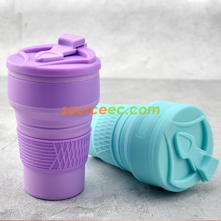 Customization Pure Color Folding Silicone Coffee Cup Corporate Gifts
