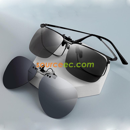 Polarized Clip-Oon Flip-Up Sunglasses Clip For Myopia Glasses(Anti-UV)