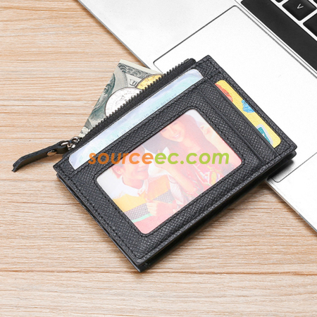 Customization Antimagnetic leather Coin Purse Corporate Gifts