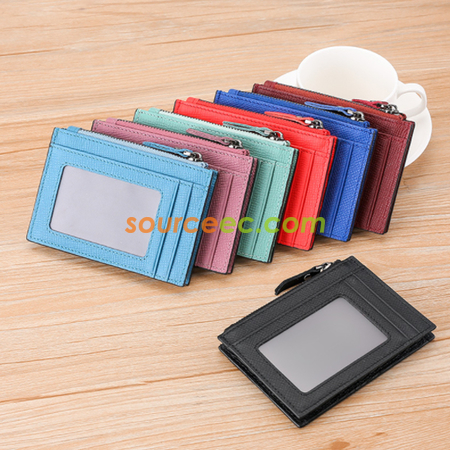 Customization Antimagnetic leather Coin Purse Corporate Gifts
