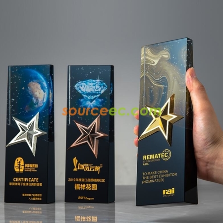 Customization Symphony Metal Star Crystal Trophy Corporate Gifts