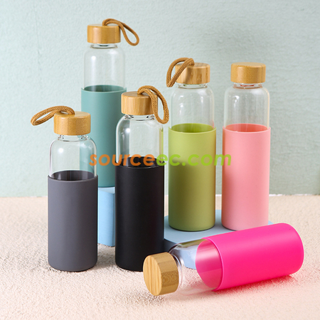 Customization Glass with Bamboo Lid Corporate Gifts