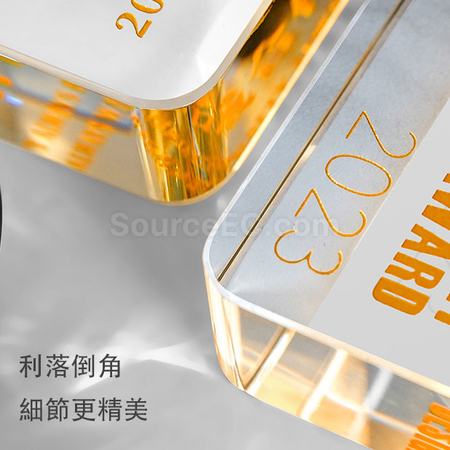 Customization Two Colour Crystal Trophy Corporate Gifts