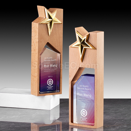 Customization Wooden Crystal Trophy Corporate Gifts