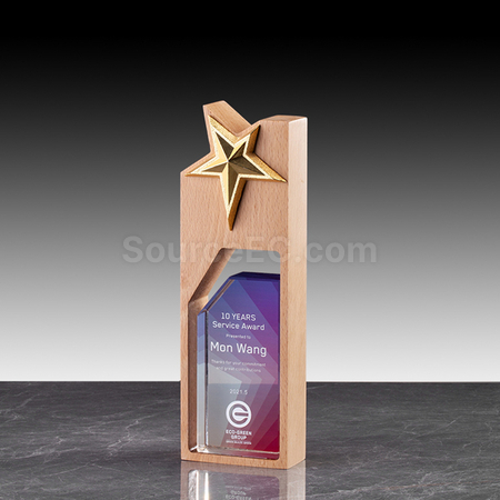 Customization Wooden Crystal Trophy Corporate Gifts