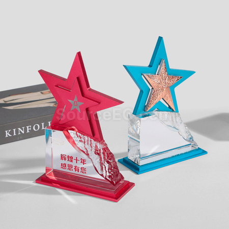Customization Pentagram Metal Crystal Seat Corporate Gifts