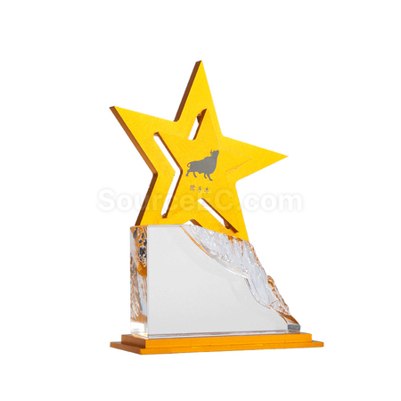 Customization Pentagram Metal Crystal Seat Corporate Gifts