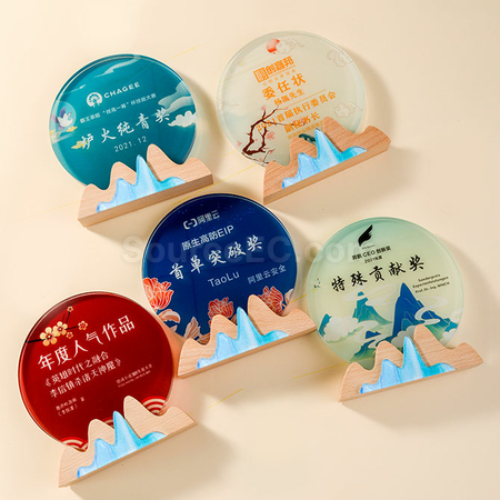 Customization Colorful Crystal Trophy Corporate Gifts