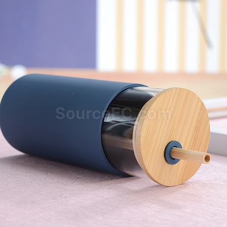 Customization Glass Cup with Bamboo Lid Corporate Gifts