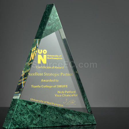 Customization Creative Triangle Marble Award Corporate Gifts