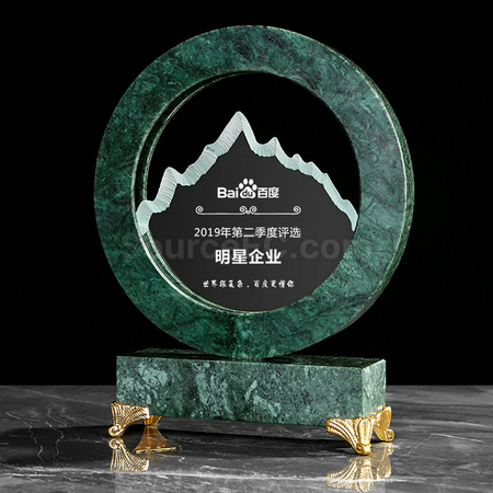 Customization Creative Disc Marble Crystal Seat Corporate Gifts