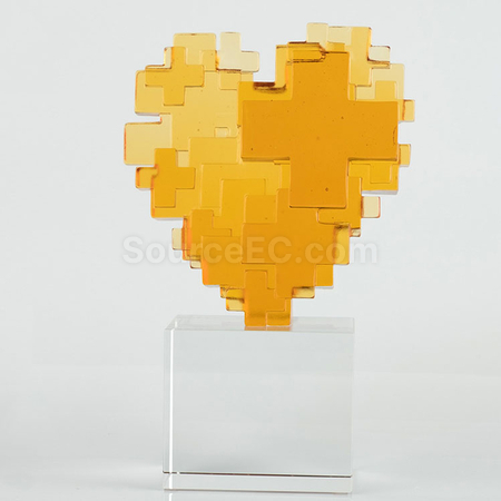 Customization Colored Glaze Crystal Trophy Corporate Gifts