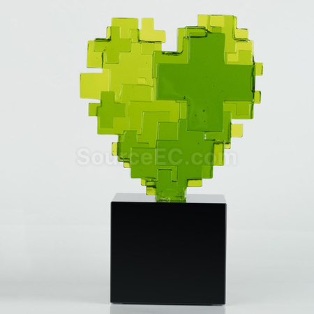 Customization Colored Glaze Crystal Trophy Corporate Gifts