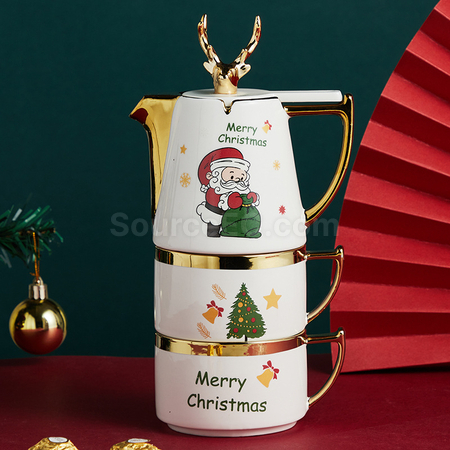 Customization Christmas Ceramic Cup Set Corporate Gifts