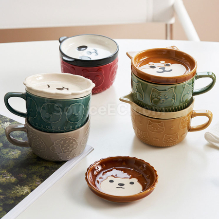 Customization Kawaii Japanese Mug with Lid Corporate Gifts