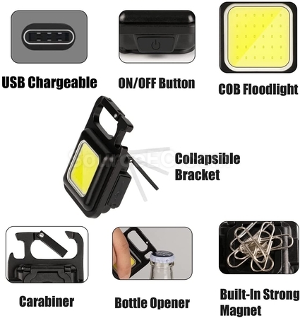 Customization Pocket Keychain LED Flashlight Corporate Gifts