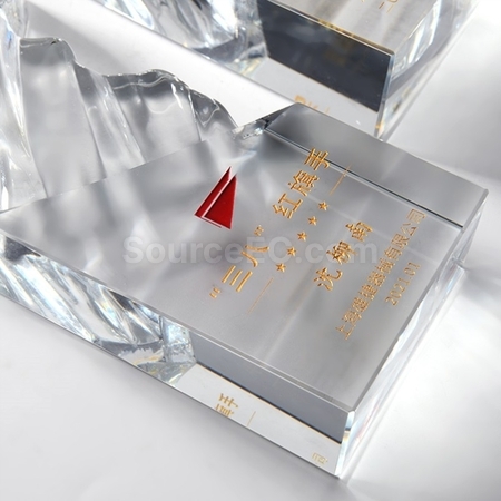 Customization Water Wave Crystal Trophy Corporate Gifts