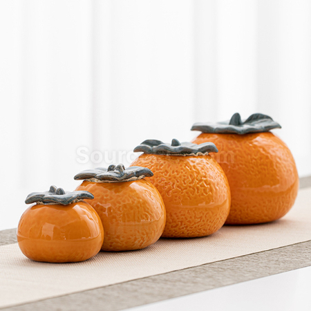 Customization Orange Ceramic Jar Corporate Gifts