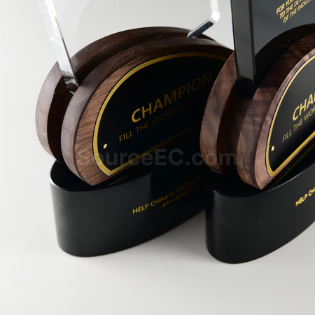 Customization Wooden Crystal Trophy Corporate Gifts