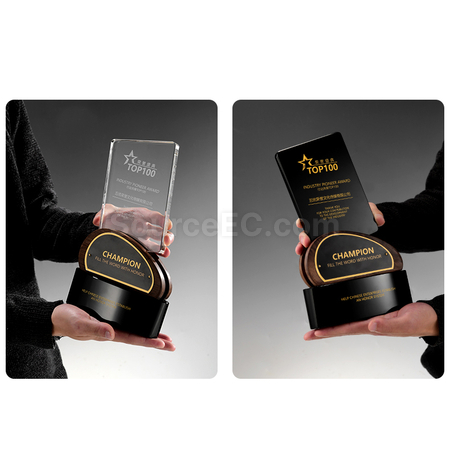 Customization Wooden Crystal Trophy Corporate Gifts