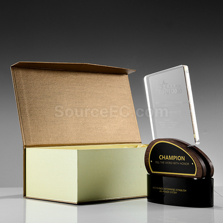 Customization Wooden Crystal Trophy Corporate Gifts