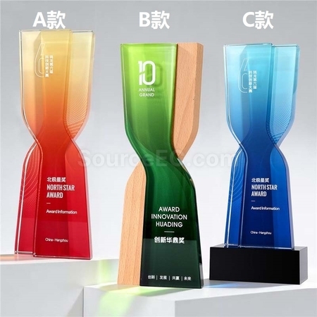 Customization Wood Crystal Trophy Corporate Gifts