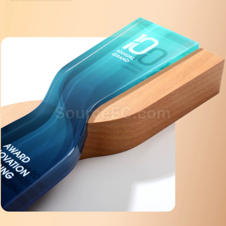 Customization Wood Crystal Trophy Corporate Gifts